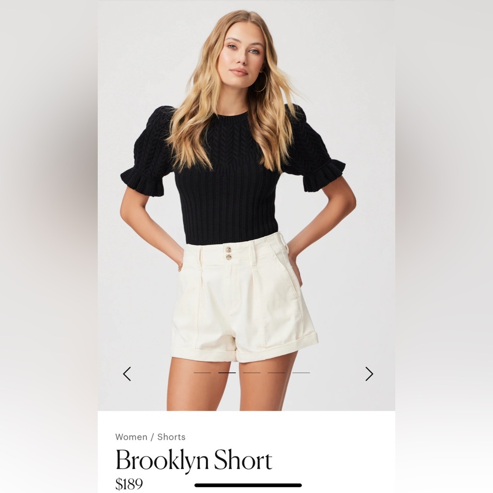 PAIGE Brooklyn shorts (cream)